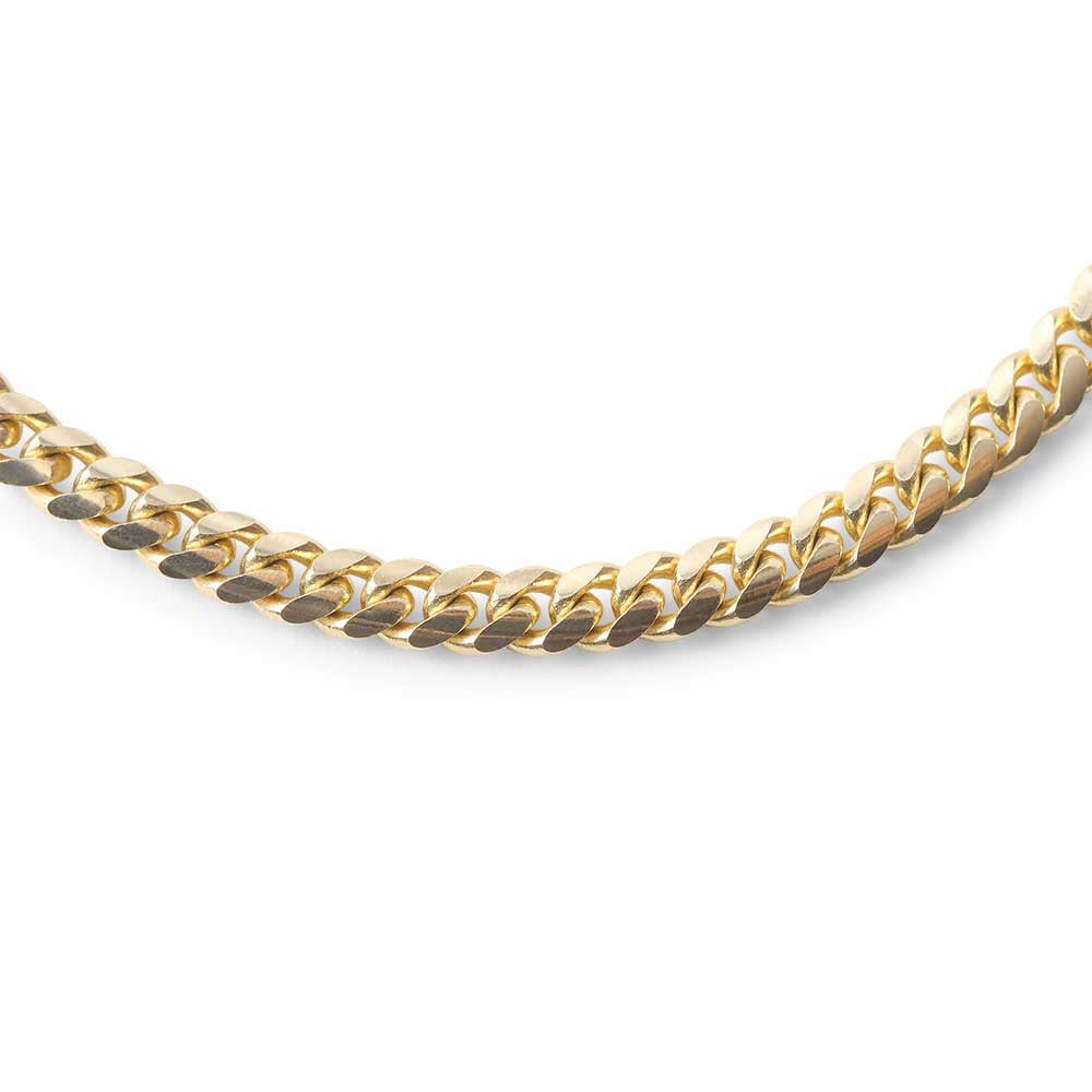 14K SOLID GOLD CURB LINK CHAIN (3.50MM)