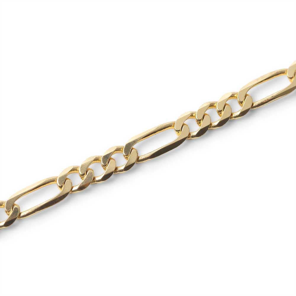14K SOLID GOLD FIGARO LINK CHAIN (3.9MM)
