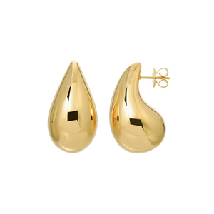 14K GOLD LARGE GOLD SCULPTURAL EARRINGS