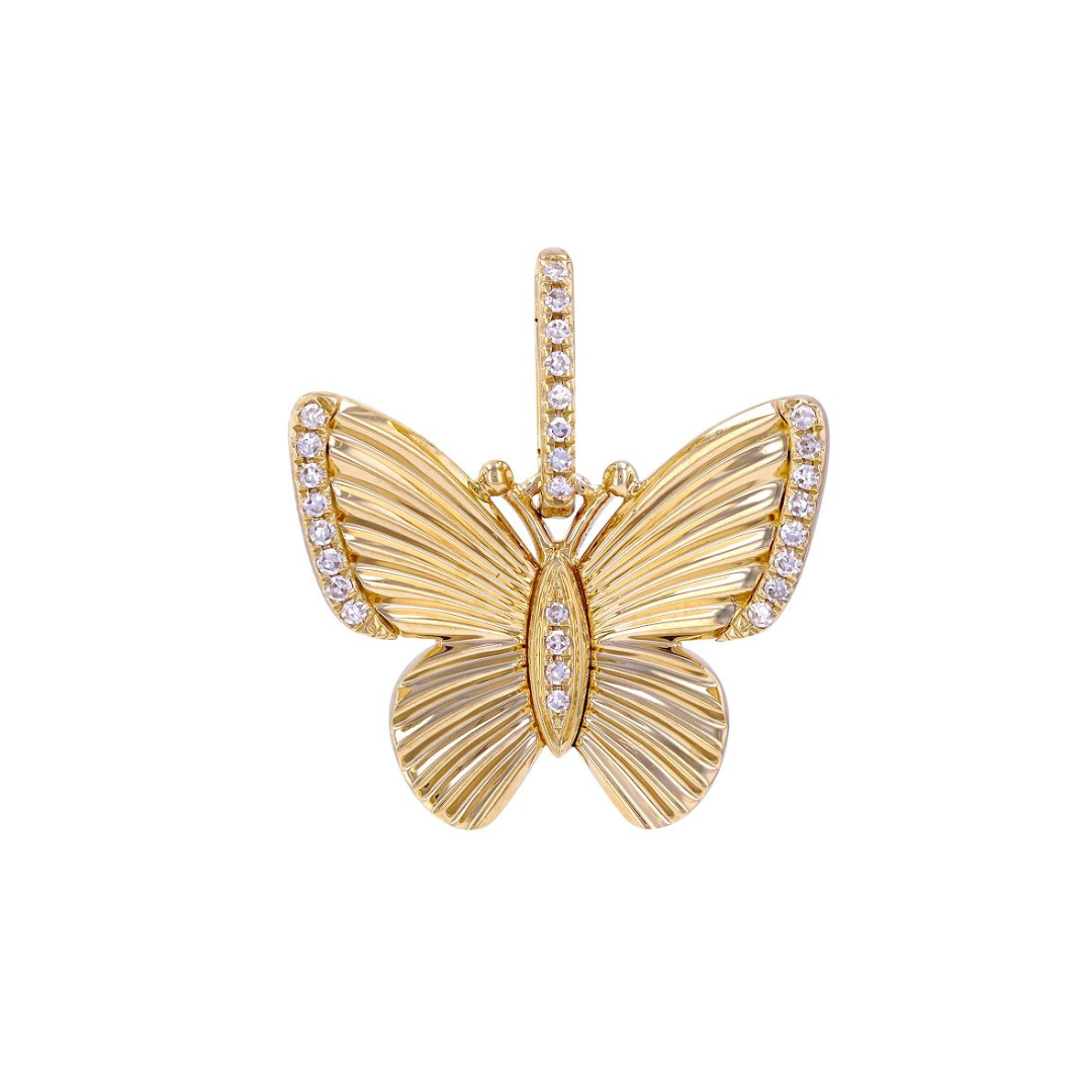 Butterfly charm gold on sale