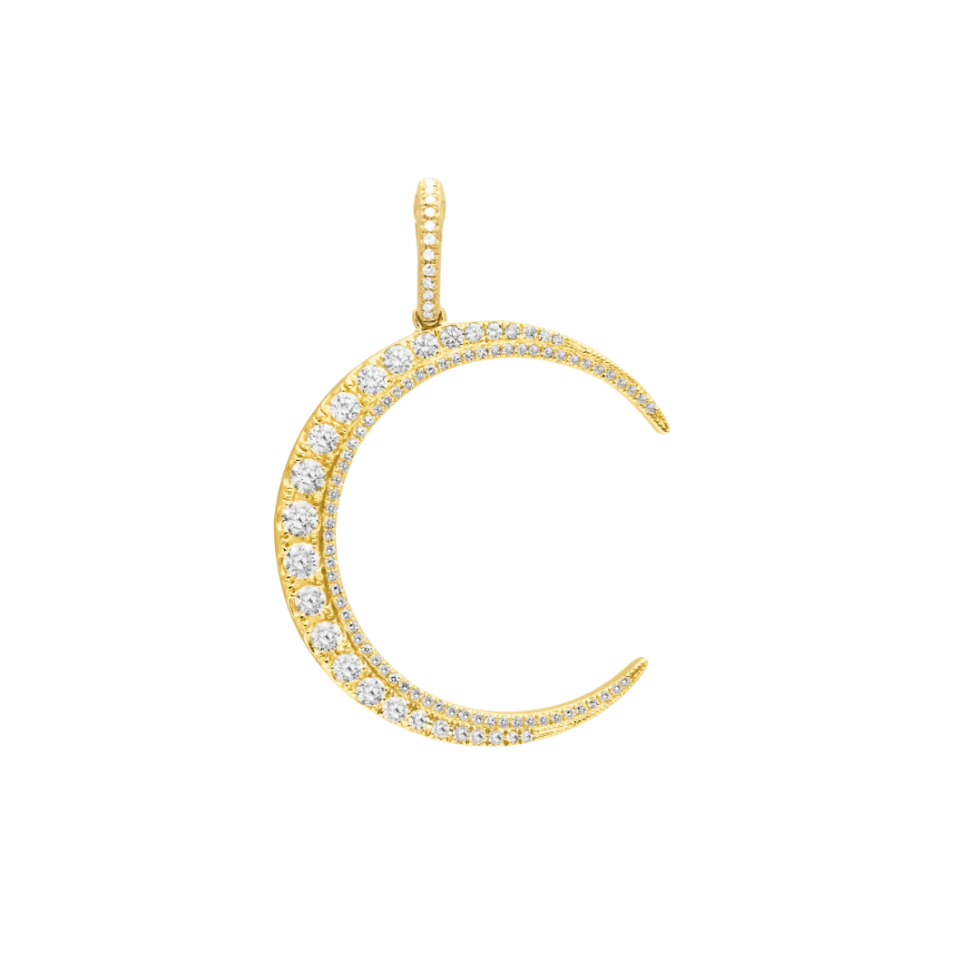 DIAMOND CRESCENT MOON PENDANT