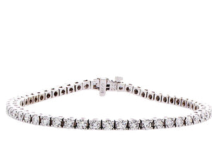 4.00 ct diamonds set in 18k gold tennis bracelet