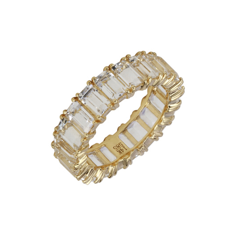 Yellow topaz hot sale eternity band