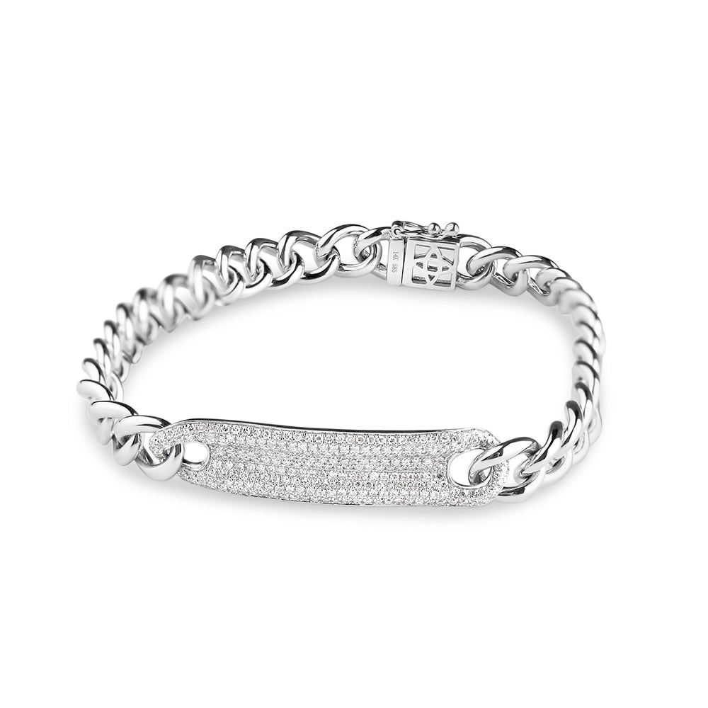 DIAMOND ID CHAIN LINK BRACELET