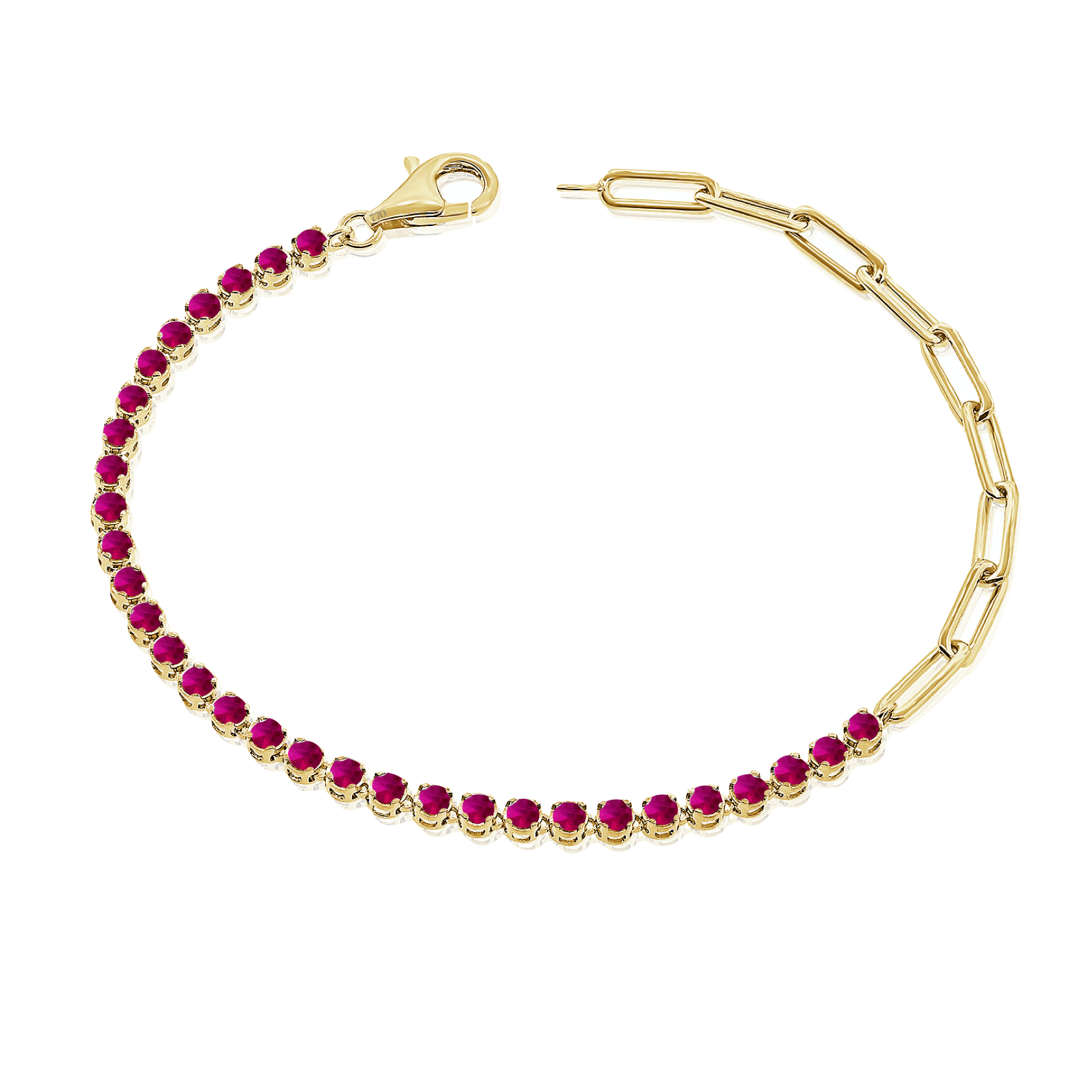 9ct gold ruby and 2025 diamond bracelet