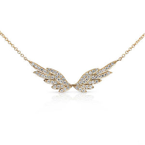 SALT. Fine Jewelry  PAVÉ DIAMOND ANGEL WING NECKLACE