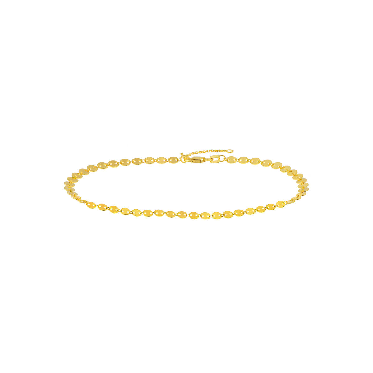 14K GOLD DISC ANKLET