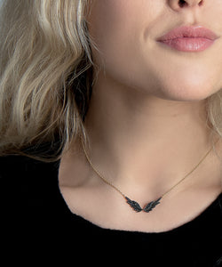 Black angel deals necklace