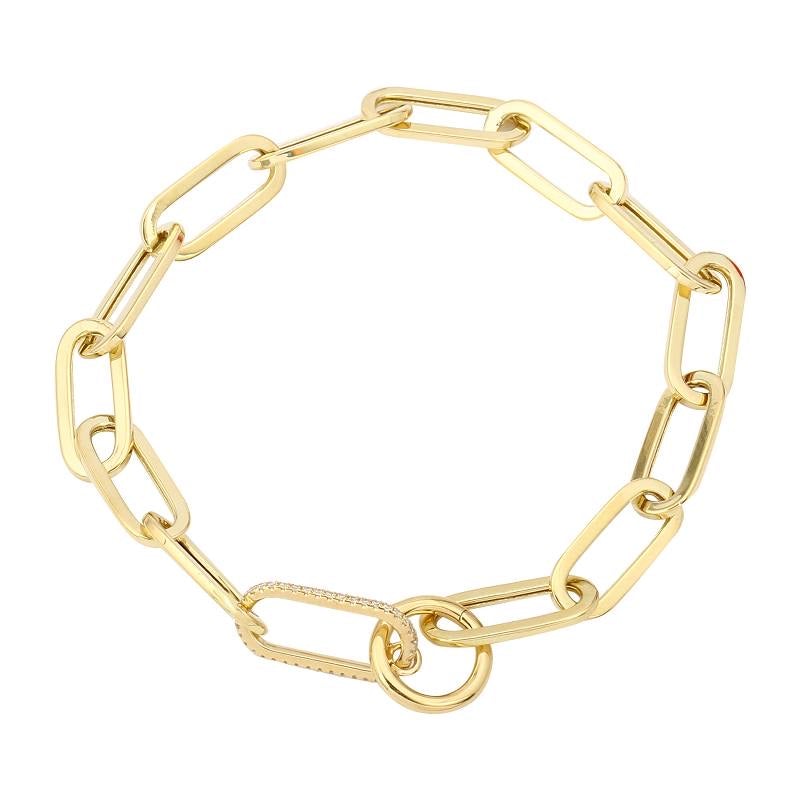 DIAMOND PAPERCLIP LINK BRACELET