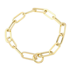 DIAMOND PAPERCLIP LINK BRACELET
