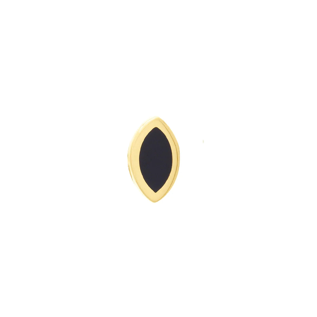 14K GOLD ENAMEL  MARQUISE STUD EARRINGS