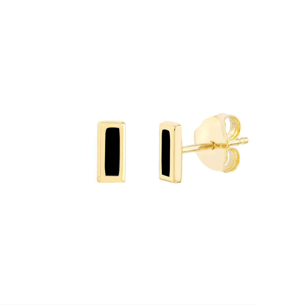 ENAMEL BAR STUD EARRINGS