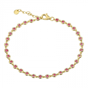 RUBY BEZEL SET TENNIS BRACELET