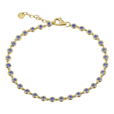 SAPPHIRE BEZEL SET TENNIS BRACELET