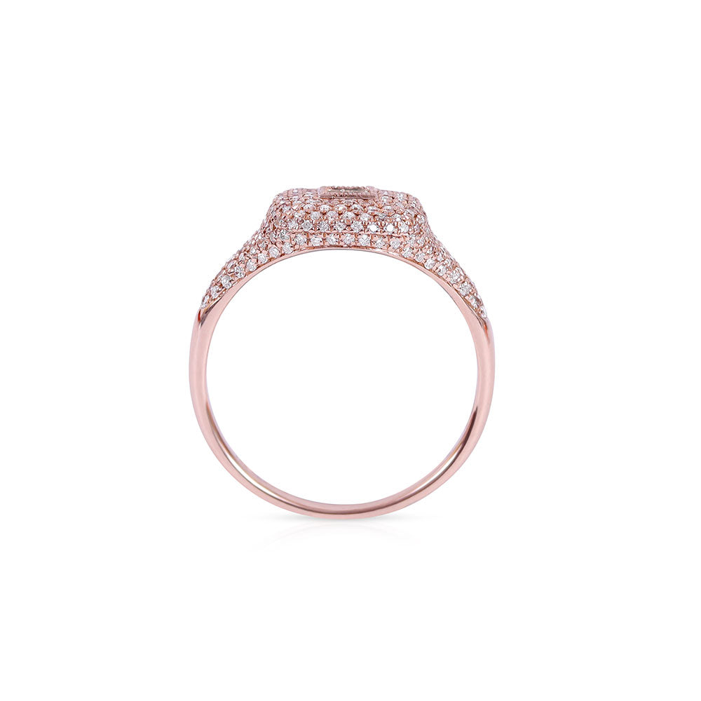 BAGUETTE DIAMOND SIGNET RING