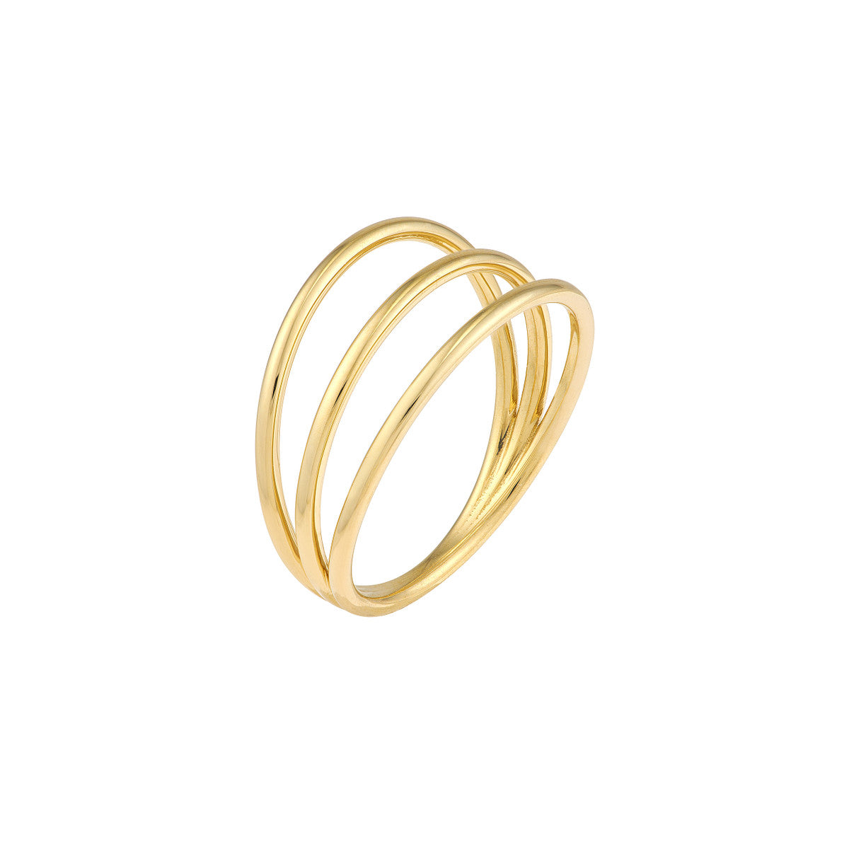 14K GOLD TRIPLE STACKING RING