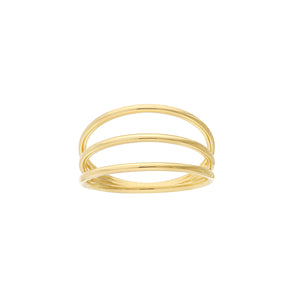 14K GOLD TRIPLE STACKING RING